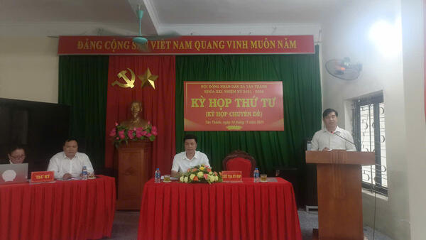 HỘI ĐỒNG NHÂN DÂN XÃ TÂN THÀNH, KHÓA I, NHIỆM KỲ 2021-2026 TỔ CHỨC THÀNH CÔNG KỲ HỌP THỨ TƯ ( KỲ HỌP CHUYÊN ĐỀ)