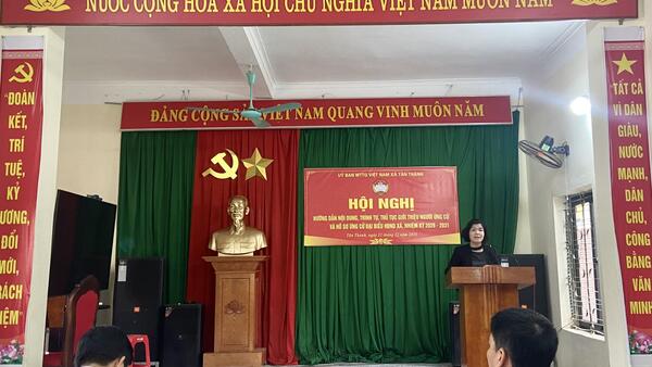 Xã Tân Thành tổ chức Hội nghị hướng dẫn nội dung, trình tự, thủ tục  giới thiệu người ứng cử Đại biểu HĐND xã nhiệm kỳ 2026 – 2031