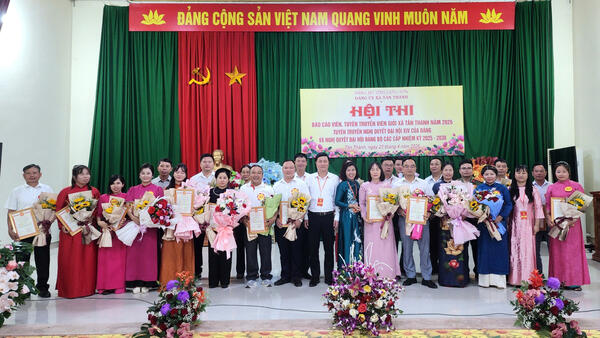 Xã Tân Thành tổ chức thành công Hội thi Báo cáo viên, tuyên truyền viên giỏi năm 2026