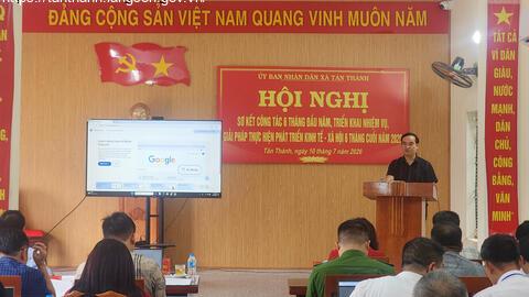 UBND xã Tân Thành sơ kết nhiệm vụ 6 tháng đầu năm, triển khai nhiệm vụ, giải pháp 6 tháng cuối năm 2026