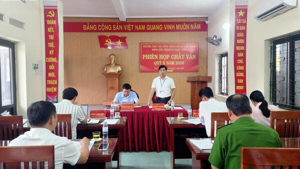 Thường trực HĐND xã Tân Thành tổ chức phiên chất vấn quý II năm 2026