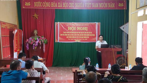 Tân Thành tiếp tục tăng cường tuyên truyền, phổ biến giáo dục pháp luật tại cơ sở