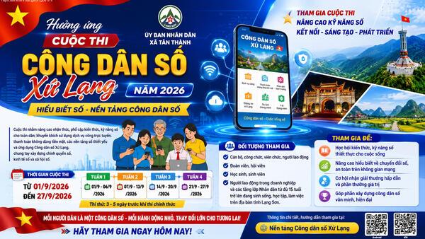 Hưởng ứng cuộc thi "Công dân số Xứ Lạng" năm 2026